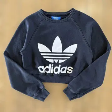 adidas 리메이크 맨투맨 크롭 기장 구제 의류 블랙 M 사이즈