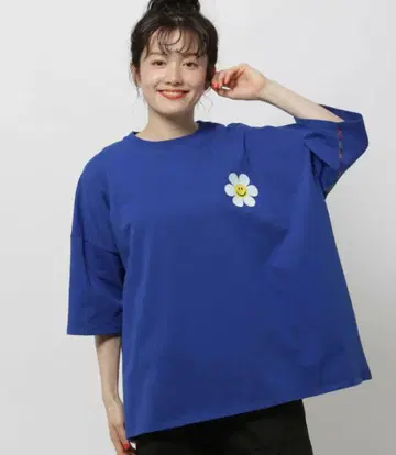니코앤드 wiggle wiggle 위글위글 콜라보 모티브 T셔츠 파랑 M