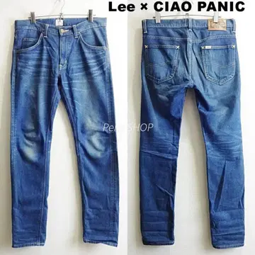 Lee x 차오패닉 테이퍼드 슬림 데님 W82cm 남색 일본제