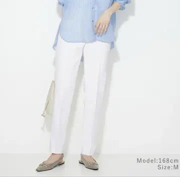 PLST 플라스테 린넨 블렌드 스틱 팬츠 화이트 M