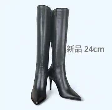 새상품 DIANA 스즈키 아미 착용 롱 부츠 24cm 스무스 9cm