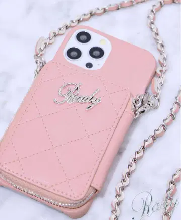 Rady 퀼팅 포켓 iPhone 케이스 핑크
