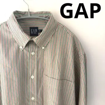 GAP 스트라이프 긴팔 셔츠 S 사이즈 갭 네이비 택 버튼 다운