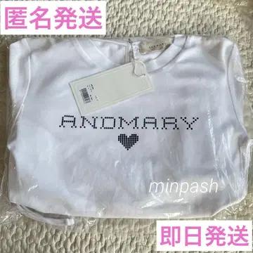 andmary Dot mary 로고 탑스 WHITE 미사용 새상품
