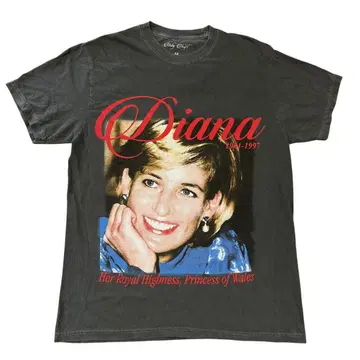 Princess DIANA 다이애나비 T셔츠 구제 의류 반팔 tee