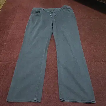 올드조 코튼 팬츠 w32 차콜 그레이 버튼 플라이 숨김 리벳