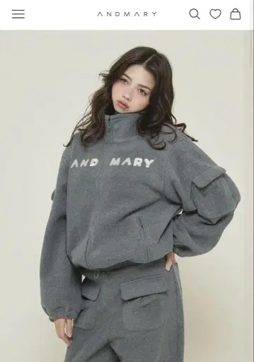 andmary logo fleece jacket