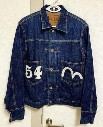 레어 EVISU 에비수 도락 & 갈매기 프린트 데님 자켓 No.1549