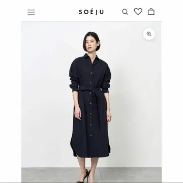 [ SOEJU ] 소프트 옥스 셔츠 원피스 xs