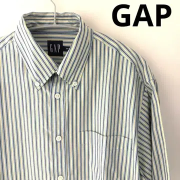 GAP 긴팔 셔츠 스트라이프 S 사이즈 네이비 택 갭 버튼 다운