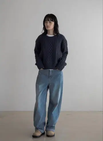 NOKCHA rich mannish oval 데님 pants