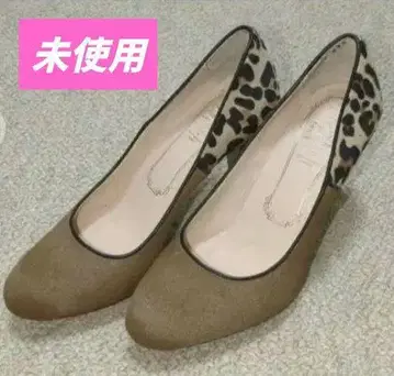 미사용 KariAng 스웨이드 송치 소재 하이힐 23.5cm