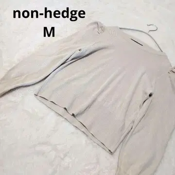 non-hedge M 긴팔 니트 숏 기장 터틀넥 아이보리