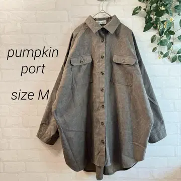 [pumpkin port] 루즈핏 셔츠 자켓 긴팔 (M) 그레이지