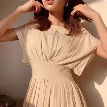 미사용 WEB 한정판 eimy istoire 허리 턱 레이온 원피스