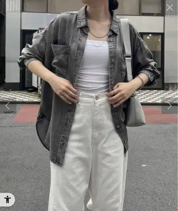제나 에스파스멜베이유 인기 리바이벌 텐셀 데님 셔츠