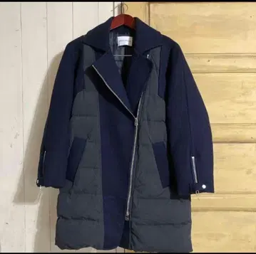 새상품급 캐시미어 코트 다운 코트 이소재 ISETAN