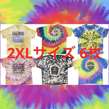 미국 빈티지 의류 타이다이 T셔츠 2XL 사이즈 6장 묶음 판매 210