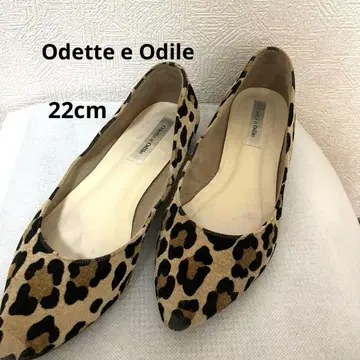 Odette e Odile 레오파드 무늬 플랫슈즈 22cm