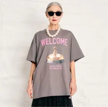 THOMAS MAGPIE WELCOME 프린트 그레이 T셔츠
