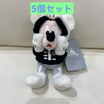 미키 봉제 인형 키링 키체인 분장 HALLOWEEN 5세트