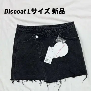 US 코튼 데님 랩 미니 스커트 L 사이즈 Discoat 새상품 미사용