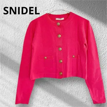 새상품급 SNIDEL 스나이델 23AW 가디건 골드 버튼 울 혼방