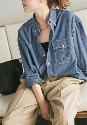 Levi's 별주 SMU LS ZANDT CROPPED SHIRT