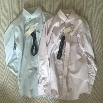 미사용 새상품 UNIQLO 파인 크로스 도비 셔츠 와이셔츠 L 2장