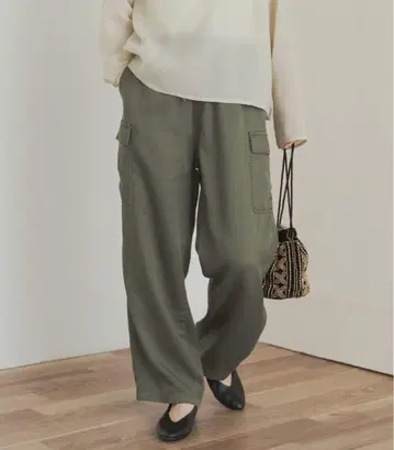 URBAN RESEARCH DOORS 이지 카고 팬츠 카키
