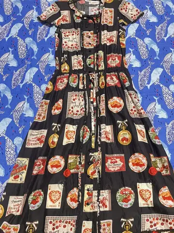 새상품 핑크하우스 체리 원피스