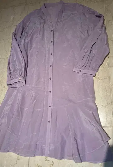 [ 새상품급 ] 오스틴 리드 버튼 원피스 튜닉 보라색 퍼플 라벤더