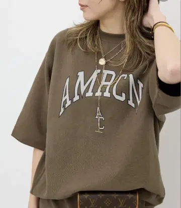 AMERICANA/아메리카나 하프 슬리브 스웨트