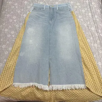 레이어드 데님 스커트