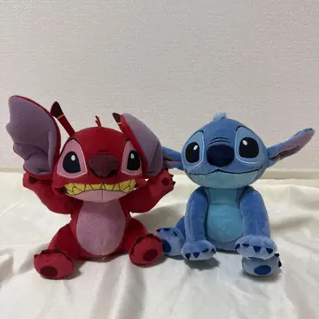 스티치 봉제 인형 2체 세트