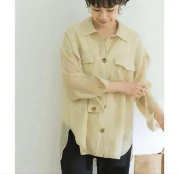 [ 새상품급 ] 어반 리서치 시어 라이트 셔츠 자켓 시어 셔츠 베이지
