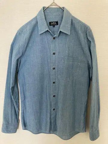 A.P.C. 샴브레이 셔츠 라이트 블루 XS 새상품급