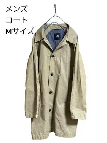 남성용 코트 세미롱 M 베이지 Gap