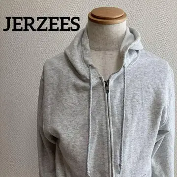JERZEES 그레이 풀 집업 후드 부착 후드티