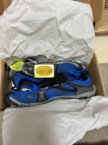 V run Vibram 발가락 양말 러닝화 파랑 블랙