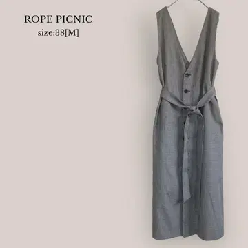 로페피크닉 ROPE PICNIC 새상품급 점프수트 롱 원피스 체크