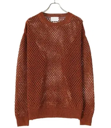 YOKE MESHED KNIT CREWNECK