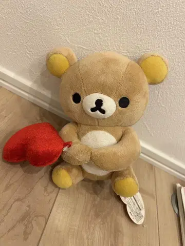 리락쿠마 봉제 인형 하트 포함 약 25cm 미사용 새상품