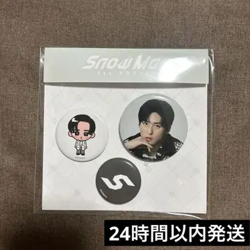 Snow Man POPUP 캔 배지 세트 메구로 렌