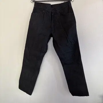 JOHNBULL 블랙 스트레이트 레그 청바지