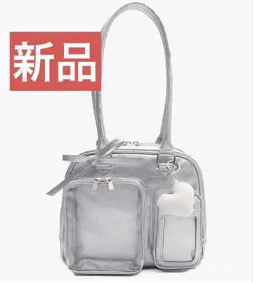 [ 새상품 택 포함 ] WEGO 키라후와누이 이타백 보스턴 백 실버