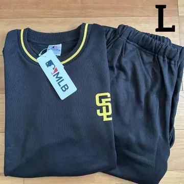 새상품 MLB 파드레스 룸웨어 얇은 소재 긴팔 셋업 L 사이즈
