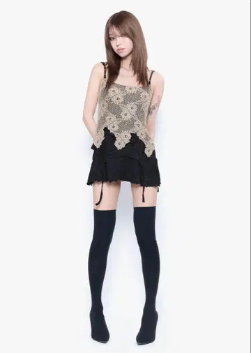 the red thread 레이스 미니 원피스