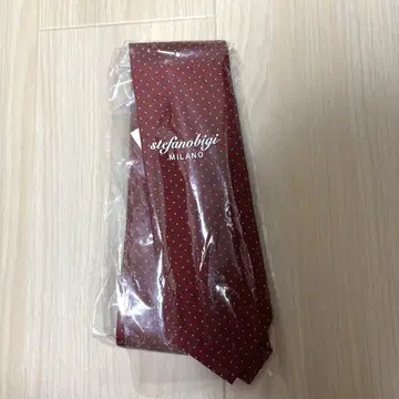stefannobigi 넥타이 도트 버건디 미사용 새상품