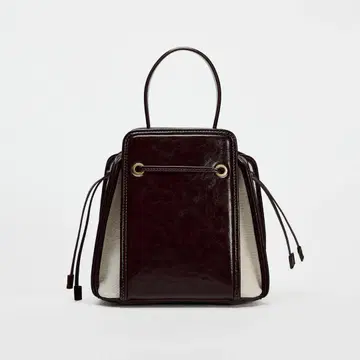 ZARA 텍스처 미니 버킷 백